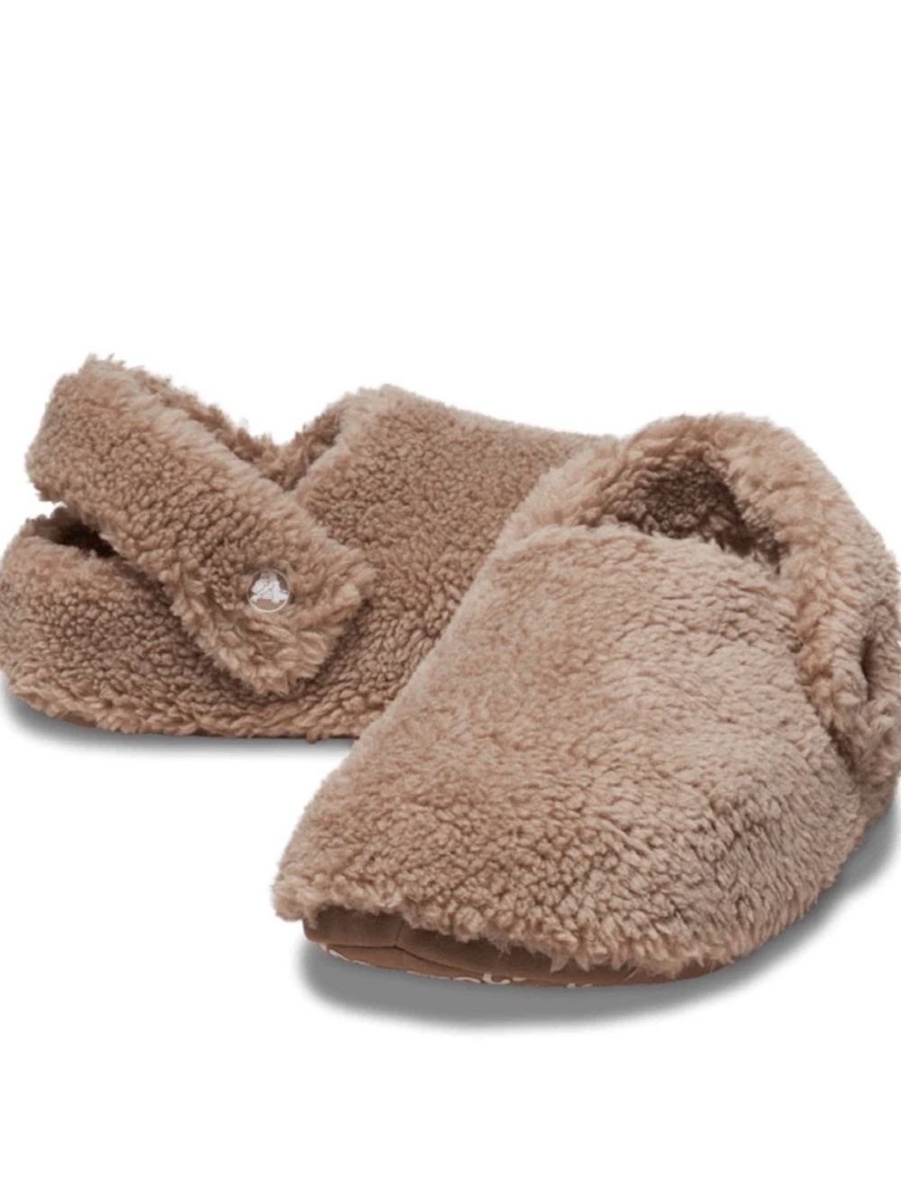 CROCS Women's Faux-Sherpa Slip-On Clog in Tan - Picture 2 of 11